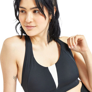 Women's Customized Fitness Logo Design Breathable Running Sports Padded <b>Bra</b> Medium Support <b>Racerback</b> 100% Nylon Yoga Vest Tank - Product Image 4