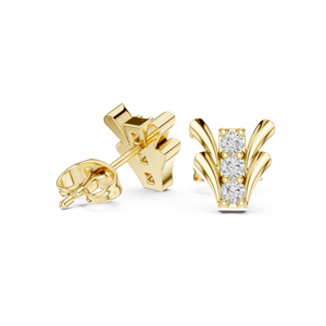 Pendientes de Oro Blanco de 14K con Diamantes Cultivados en Laboratorio, Redondos, para Uso Diario, para Mujer |   Diamante Cultivado Nuevo - Product Image 5