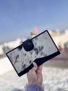 กระเป๋าสตางค์หนังวัวสำหรับผู้หญิงขนาดใหญ่กระเป๋าคลัทช์สไตล์ตะวันตกสำหรับฤดูใบไม้ผลิ/ฤดูร้อน - Product Image 4