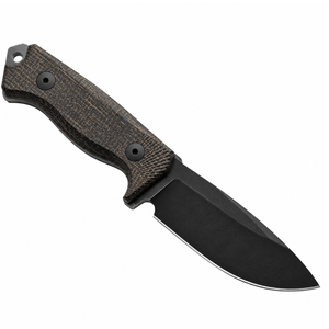 Cuchillos de Caza Negros con Hoja Fija Recubierta de Negro, Mango Texturizado Gris Oscuro y Funda Protectora Negra para Acampar al Aire Libre - Product Image 5