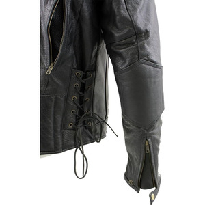 Samroz แจ็คเก็ตหนังขี่มอเตอร์ไซค์สไตล์คลาสสิก, เสื้อกีฬาขี่มอเตอร์ไซค์ - Product Image 4