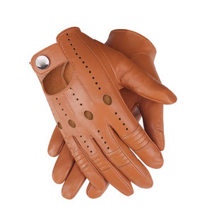 Customized Color High Quality Leather Driving Gloves Full Palm Waterproof Non-Slip Adjustable Wrist <b>Strap</b> - Product Image 1