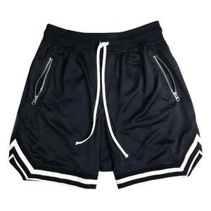Shorts de sport pour hommes en polyester écologique, personnalisés en gros, style streetwear, anti-UV, séchage rapide, longueur genou - Product Image 1