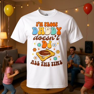 T-shirt per bambini DJ Dad, manica corta, girocollo, stampa digitale, unisex, per bambini, per riunioni di famiglia - Product Image 3