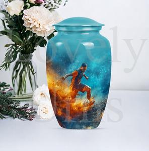 Urna funeraria de fútbol para hombre, urna de cremación conmemorativa para cenizas humanas, recuerdo decorativo de legado duradero, tributo. - Product Image 3