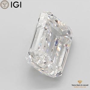 Diamante CVD Cultivado en Laboratorio, 4.00 Quilates, Claridad VVS1, Color E, Corte Esmeralda, Certificado IGI, Perfecto para Anillo de Lujo - Product Image 6