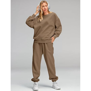 Women's Heavyweight Cotton Fleece Hoodie Set Casual Streetwear Clothing Manufacturer - Product Image 6