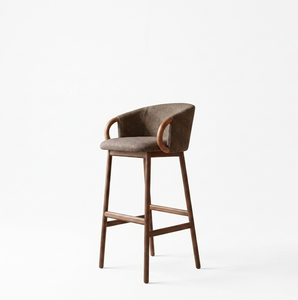 Chaise de bar Lunor, structure en teck massif, finition naturelle, design scandinave moderne, écologique, durable, résistante à l'eau, meubles - Product Image 2