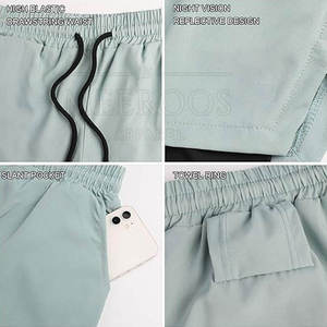 Customized Front Logo Sporty Men's Gym & Running <b>Shorts</b> Breathable <b>Compression</b> Eco-Friendly Polyester/Cotton - Product Image 6