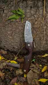 Cuchillo de Caza Plegable Portátil de Acero de Damasco de Grado Industrial de Alta Calidad, Personalizable, Regalo de Fábrica, Durabilidad Personalizada - Product Image 5