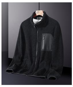 100% algodón Unisex Otoño Invierno Polar chaqueta al aire libre abrigo polar Sherpa polar manga cremallera móvil bolsillo chaquetas - Product Image 3