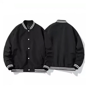 Veste universitaire personnalisée pour homme, corps en laine de qualité supérieure, manches en cuir, logo brodé, boutons pression, style universitaire, veste de baseball - Product Image 6