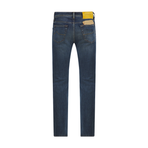 HAMIO SPORTS Customize <b>Men's</b> Coated Denim Cross-pants Low Waist Eco-Friendly Breathable Stretch <b>Drawstring</b> Fly Washed <b>Jeans</b> - Product Image 2