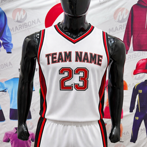 Conjunto de Uniforme de Baloncesto Sublimado con Malla Transpirable, Diseño Personalizado, Absorbe la Humedad, Nombre del Jugador Bordado, Tallas Grandes - Product Image 6