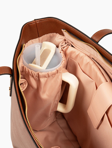 Sac fourre-tout en cuir véritable marron, couleur unie, fermeture à glissière, style minimaliste pour un usage quotidien, sac fourre-tout de travail - Product Image 5