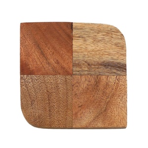 Sous-verres en noyer Sous-verres en bois d'acacia Sous-verres en bois d'acacia fabriqués à la main - Product Image 4