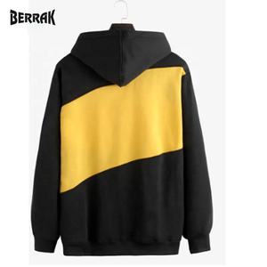 2021 Men's Casual Blouse Color Splice Long Sleeve Tops Round Neck Drawstring Hoodies Blouse High Quality Daily Simple Sweats - Product Image 2