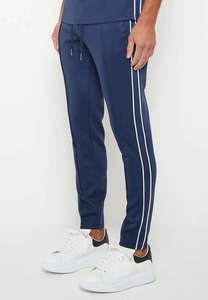 Survêtement Homme Bleu Marine Personnalisé à Manches Longues Décontracté Demi-Zip Couleur Unie Respirant Coupe Classique avec Poches Latérales Idéal Printemps - Product Image 4