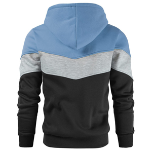 Sudadera con Capucha Personalizada para Hombre, 100% Algodón, Felpa Ecológica, Transpirable, con Bolsillo, Bloques de Color, Manga Larga, Casual - Product Image 4