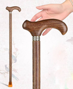 Bastón de madera marrón de alta calidad, decoración para el hogar, plegable, hecho a mano, diseño Art Deco, para personas mayores, senderismo - Product Image 1