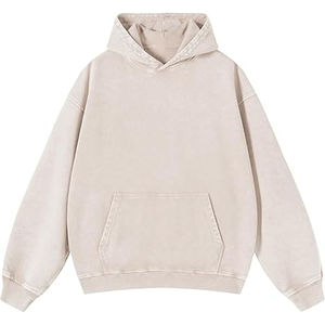 Sweat à capuche pour homme en coton polaire tricoté, coupe-vent, respirant, écologique, avec impression numérique personnalisée et broderie - Product Image 1