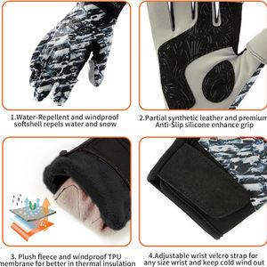 Guantes de Pesca Antideslizantes, Impermeables, con Pantalla Táctil, para Caza, Trabajo al Aire Libre, Guantes Tácticos de Pesca con Cierre de Gancho y Bucle - Product Image 4