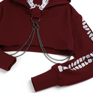 Sudaderas con Capucha para Mujer, Manga Larga, con Cadena Reflectante, Estilo Moderno, 100% Algodón Felpa, Logotipo Personalizado - Product Image 2