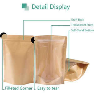 Sachets d'emballage pour snacks au sel de l'Himalaya en gros, pochettes refermables à fond plat avec fermeture éclair, logo de marque personnalisé, étiquette en papier offset - Product Image 2