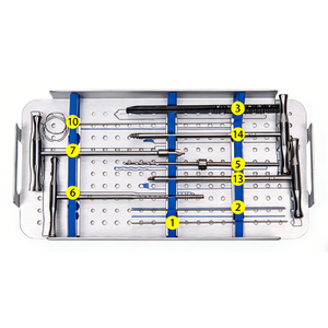 Kit d'instruments pour implants à vis canulées, réutilisable, en acier inoxydable, pour traumatismes et fractures orthopédiques, par Blush Surgical - Product Image 4