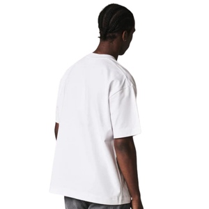 Men Super Heavyweight Blank T <b>Shirt</b> <b>White</b> Oversized Cotton Short Sleeve Crew Neck Minimal <b>Plain</b> Tee OEM Supply - Product Image 6