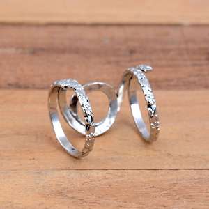 925 Sterling Silver Luxury Unisex Paisley Pattern Splint <b>Ring</b> <b>Adjustable</b> Arthritis Joint Support Band - Product Image 4