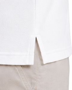 Polo Blanco para Hombre, Manga Corta, Tela de Algodón Piqué, Diseño Liso Informal, Cuello Camisero, Polo Clásico Personalizado de Verano - Product Image 3