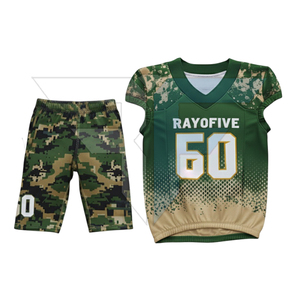 Achetez des maillots de football américain personnalisés, sublimation, maille respirante, coupe unisexe adulte, manches courtes, grandes tailles, vêtements de football américain - Product Image 1