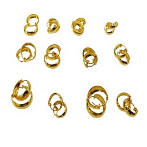 Aros Clásicos de Oro Sólido de 22K para Mujer, Oro Amarillo Pulido, Joyería Bali, Elegantes para Uso Diario, Adornos Bali de Oro - Product Image 1