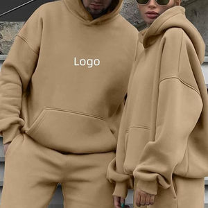 Conjunto Deportivo Personalizado con Logotipo, Unisex, de Felpa, 100% Algodón, Sudadera con Capucha y Pantalones Deportivos - Product Image 1