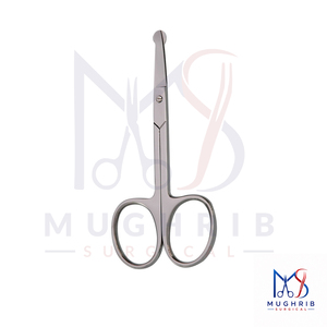 Tijeras para manicura y pedicura Tijeras para orejas y nariz tamaño 9,5 cm Acero inoxidable - Product Image 6