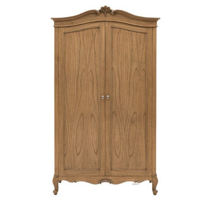 Armoire à 2 portes Gallery Direct Chic Weathered avec un dessus cintré et des détails sculptés de style français pour une utilisation en chambre à coucher. - Product Image 2