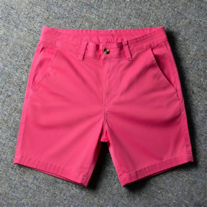 Shorts Bermuda Homme Décontractés Rouges Unis en Toile Tricotée Respirante Écologique Séchage Rapide Taille Mi-Haute avec Cordon de Serrage pour le Sport - Product Image 5