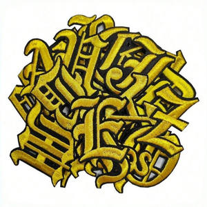 Parches de letras bordadas, alfabeto personalizado para chaquetas, gorras, ropa, fabricante al por mayor - Product Image 2