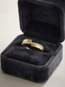 Bague classique AMBER JEWELS T-1290 unisexe en or massif 18 carats plaqué rhodium, trois pierres naturelles, certifiées IGI, taille brillant - Product Image 2
