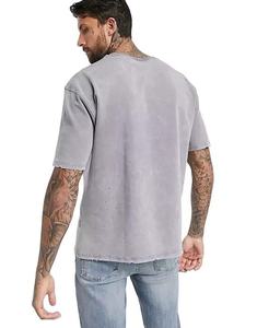 Camiseta de Algodón Lavado de Color Sólido para Hombre, Manga Corta, Cuello Redondo, Corte Regular, Estilo Casual, Tejido Jersey - Product Image 3