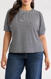 Plus Size <b>Patchwork</b> Wholesale New Hot- Selling Women's Casual Striped Long Sleeved T-shirt Breathable Anti-Pilling <b>Top</b> Clothing - Product Image 2