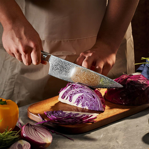 Ensemble de couteaux de cuisine en acier Damas fabriqués à la main avec étui en cuir, couteaux de cuisine durables pour usage professionnel et domestique - Product Image 6