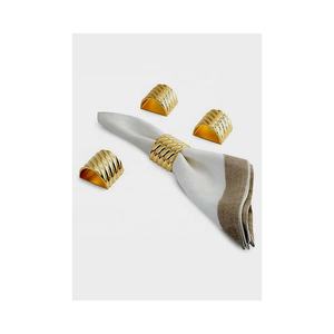 ที่ใส่ผ้าเช็ดปากทรงสี่เหลี่ยมทำจากทองเหลืองสำหรับใช้ในชีวิตประจำวัน,แหวนใส่ผ้าเช็ดปากสำหรับวันคริสต์มาสงานแต่งงานของตกแต่งโต๊ะในบ้าน - Product Image 3