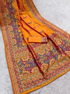 Sari Tradicional Indio con Bordado Paithani en Seda Pashmina para Bodas y Eventos Festivos, Ropa Elegante para Mujer - Product Image 2