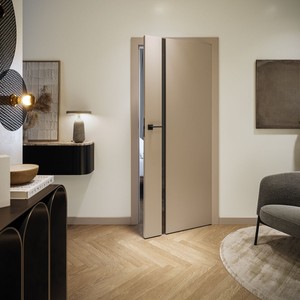 Elegante Puerta de Entrada de Madera MDF Precolgada, Contemporánea, Antideformación, Resistente a la Humedad, Insonorizada y Energéticamente Eficiente para Apartamentos y Dormitorios - Product Image 6