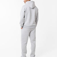 Setelan olahraga unisex berbahan fleece katun 100% ringan, model 2-in-1, ukuran besar, potongan longgar, kaki lurus, bagian bawah terbuka.