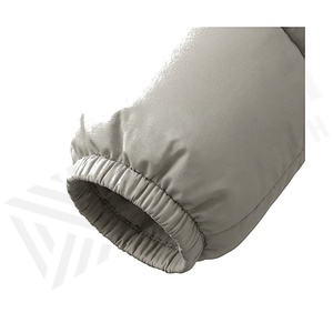Hooded Quilted Waterproof <b>Bubble</b> Jacket Black Full Sleeve Winter Windproof Cotton Shell Knitted Fabric Polyester Filling Stand - Product Image 6