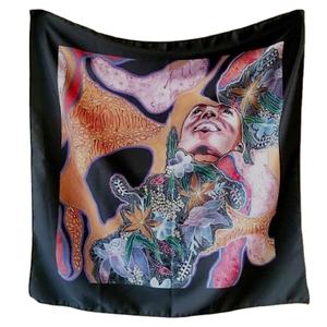 Foulards Bandana à bas prix conception personnalisée logo imprimé numérique couleur femmes écharpe tête porter cheveux accessoires de mode à la main - Product Image 1