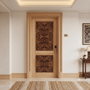 Porte intérieure moderne en placage d'ingénierie à grain de bois massif pour appartement et usage résidentiel - Product Image 4